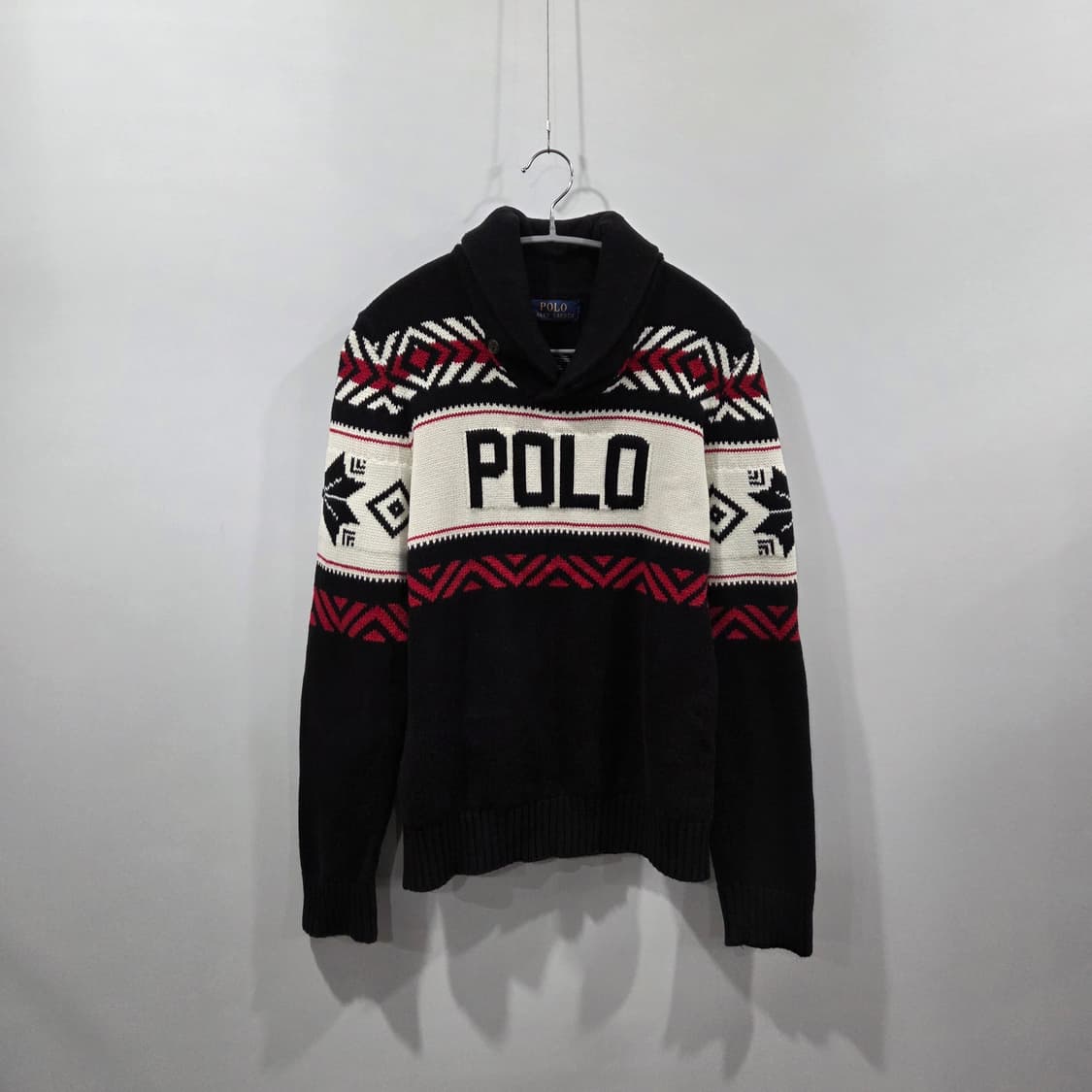 폴로랄프로렌 노르딕 패턴 숄카라 니트 L(14/16) 상품이미지1