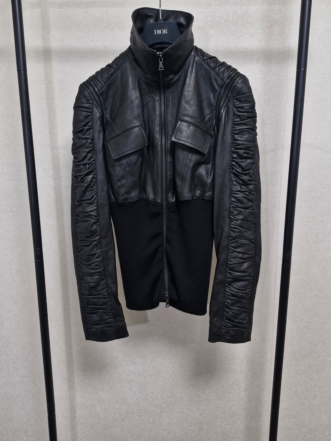 [40] 돌체앤가바나 2000s 하이브리드 레더 자켓 상품이미지2