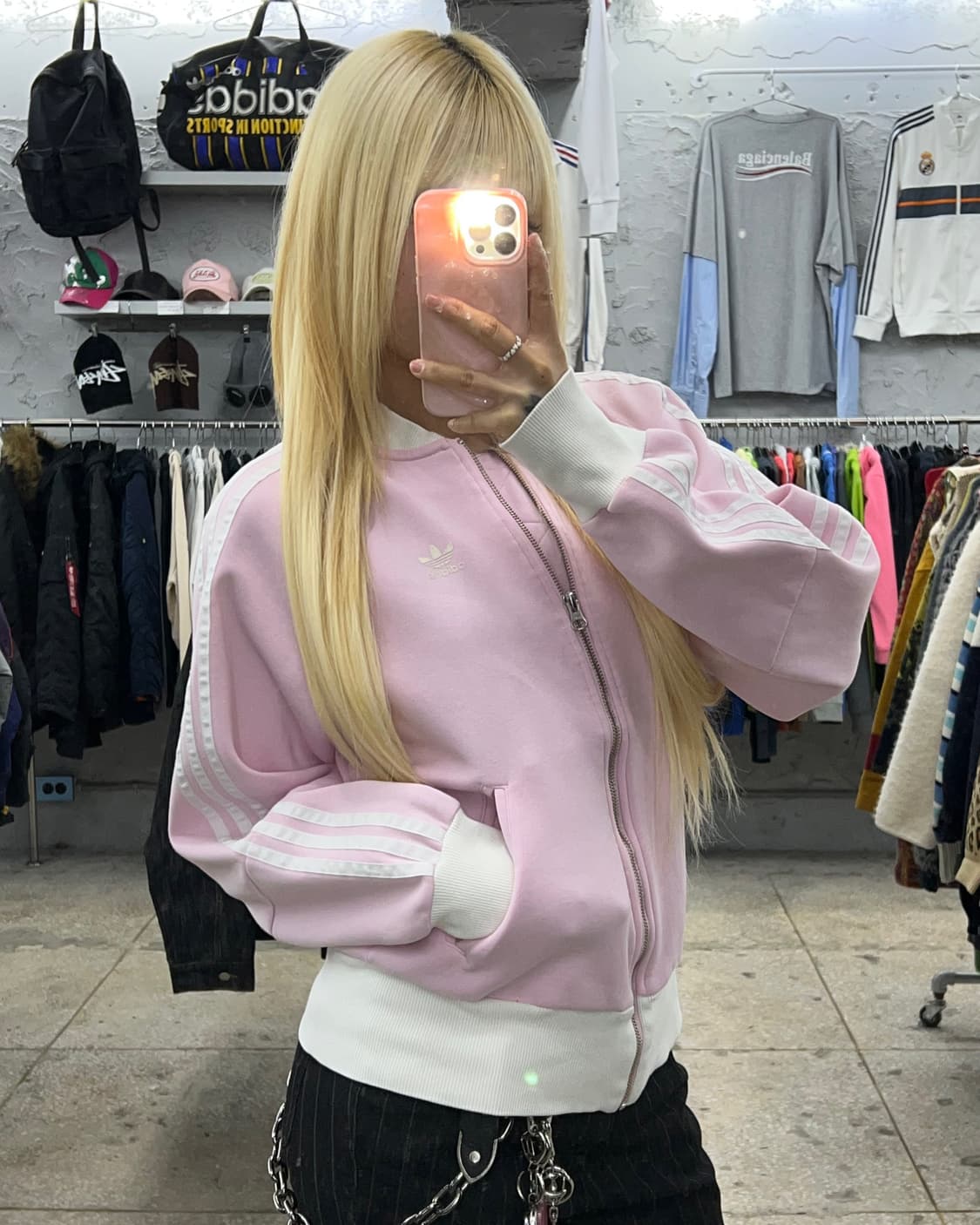 착샷O 아디다스 딸기우유 코튼 져지 상품이미지8