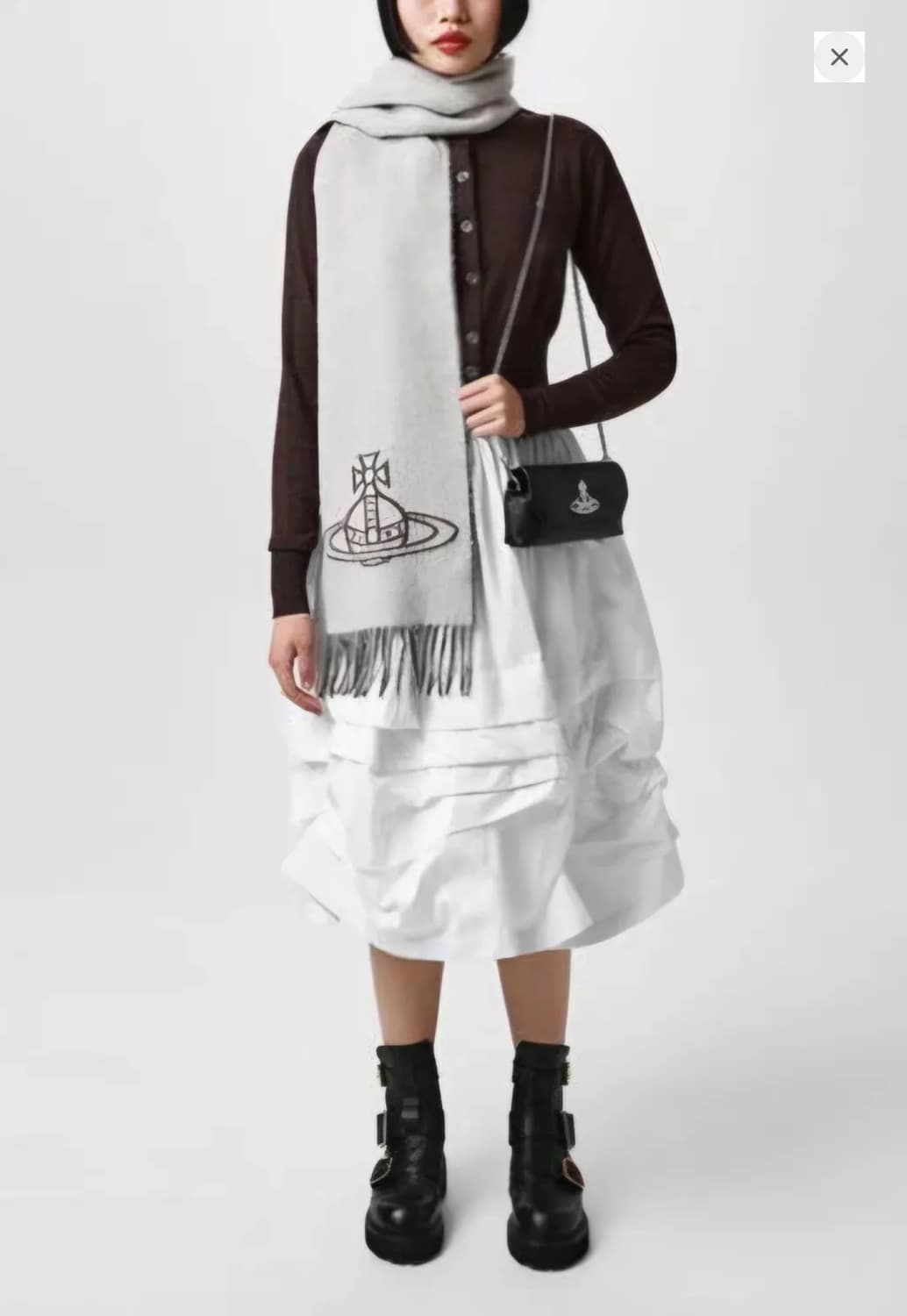 비비안웨스트우드 양면 ORB 로고 머플러 상품이미지3