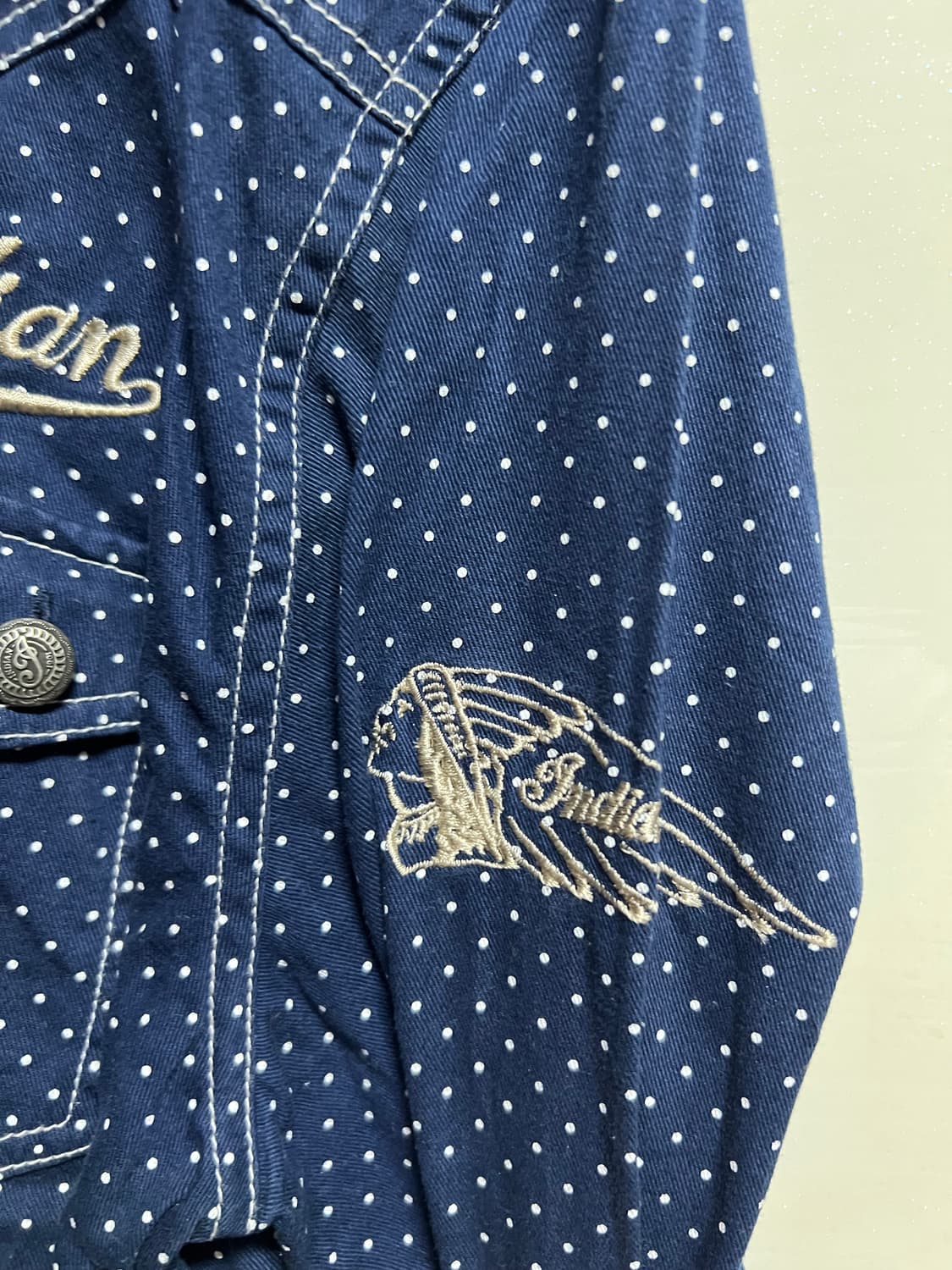 인디언 모터사이클 웨스턴 자수셔츠 상품이미지4