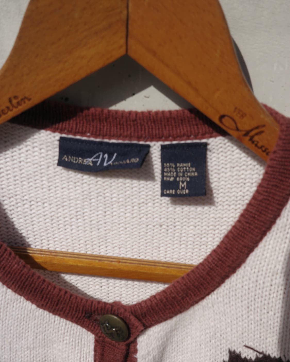 빈티지 라이딩 패턴 코튼 가디건 상품이미지3