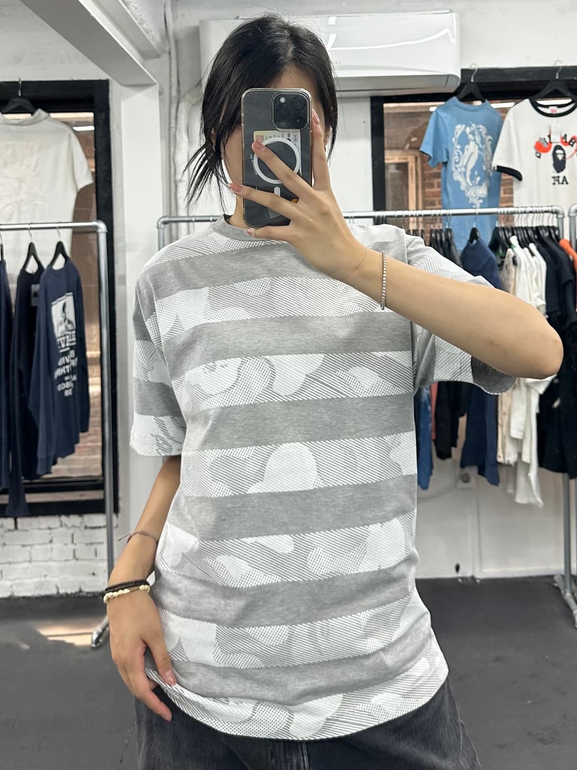 베이프 스트라이프 카모 티셔츠 상품이미지4