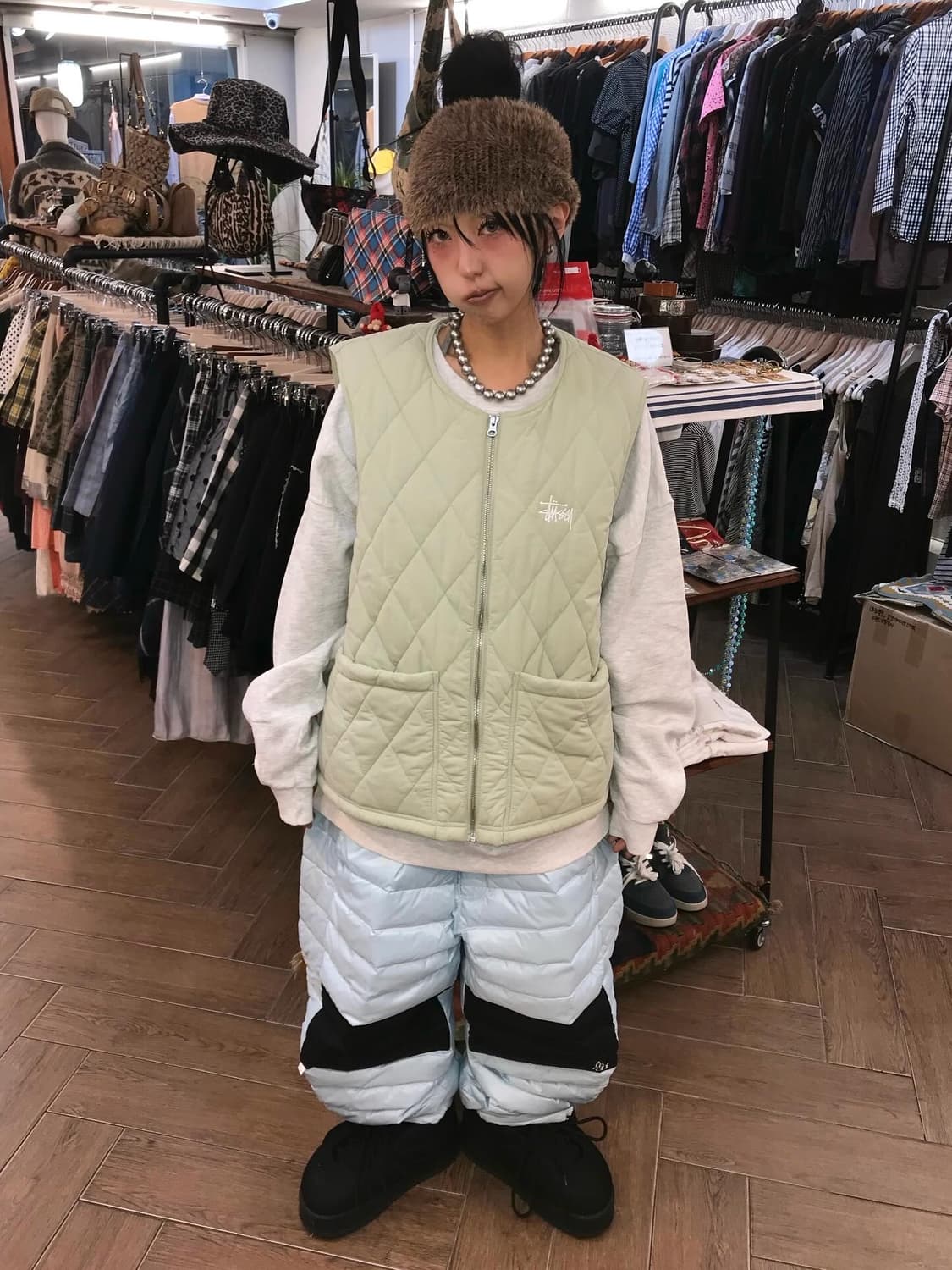 Stussy Diamond Quilted Vest 상품이미지1