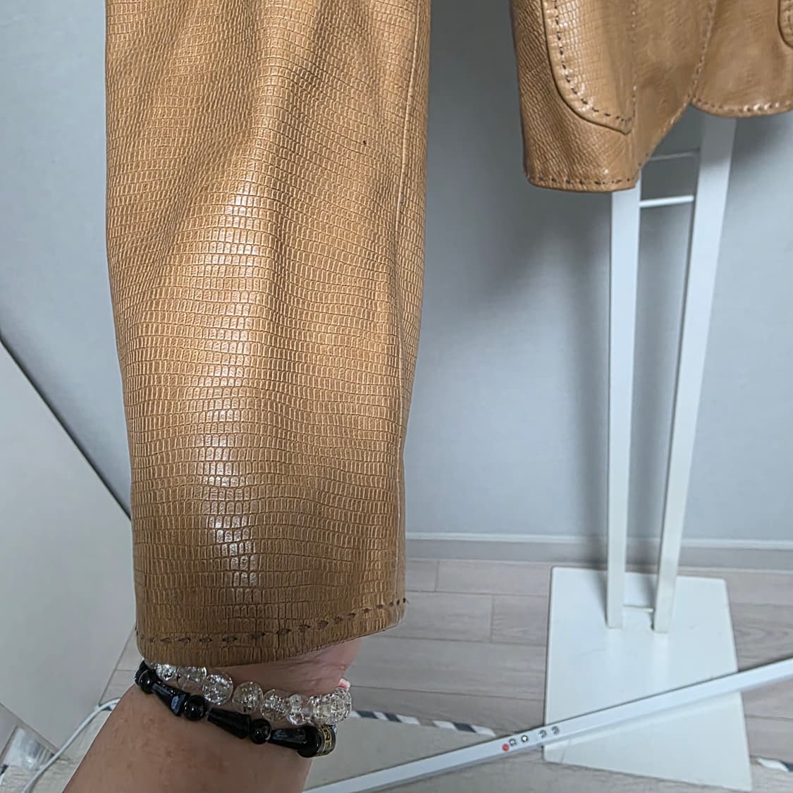 알마니 컬렉션 브라운 양가죽 자켓 상품이미지5