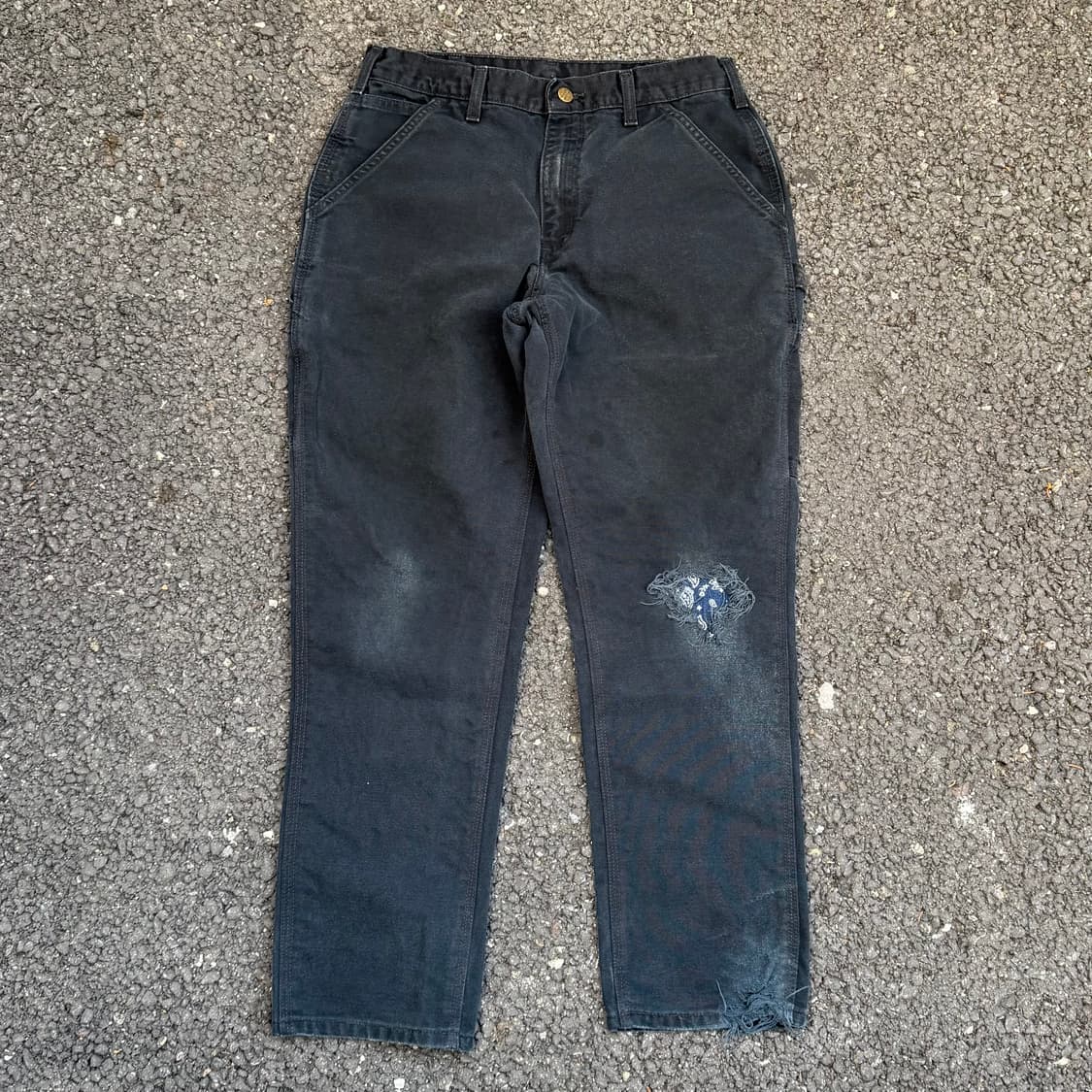 빈티지 칼하트 B11 BLK 싱글니 카펜터 팬츠 상품이미지1