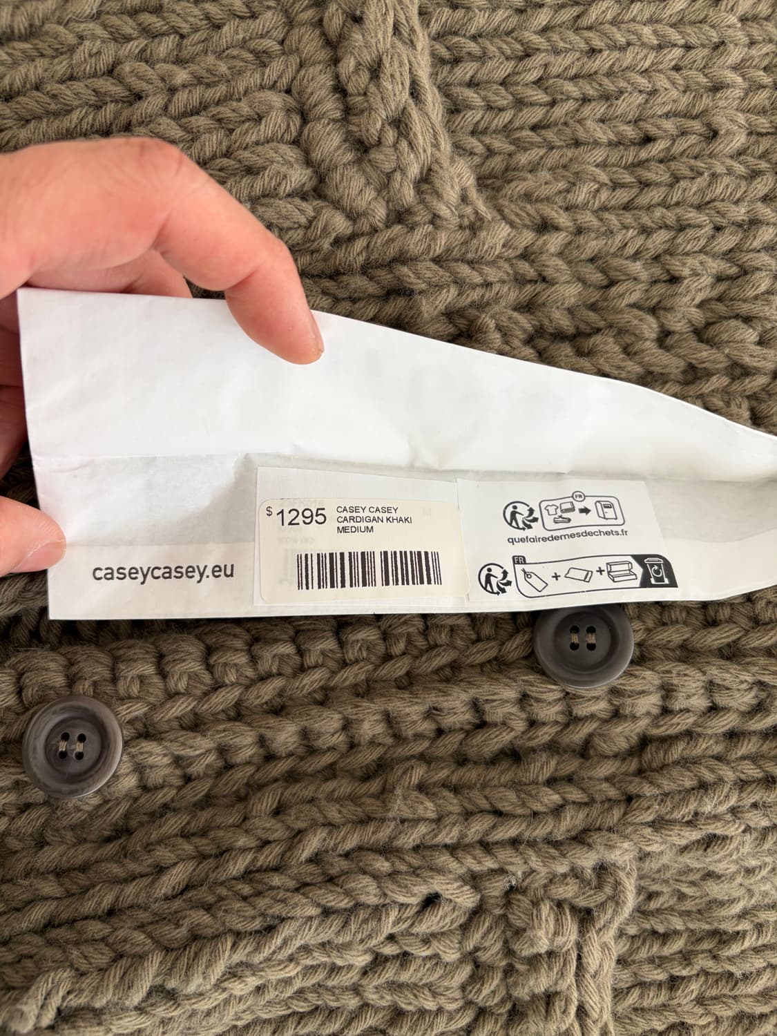 casey casey 해비 핸드 니트 가디건 / m 남녀공용 상품이미지5