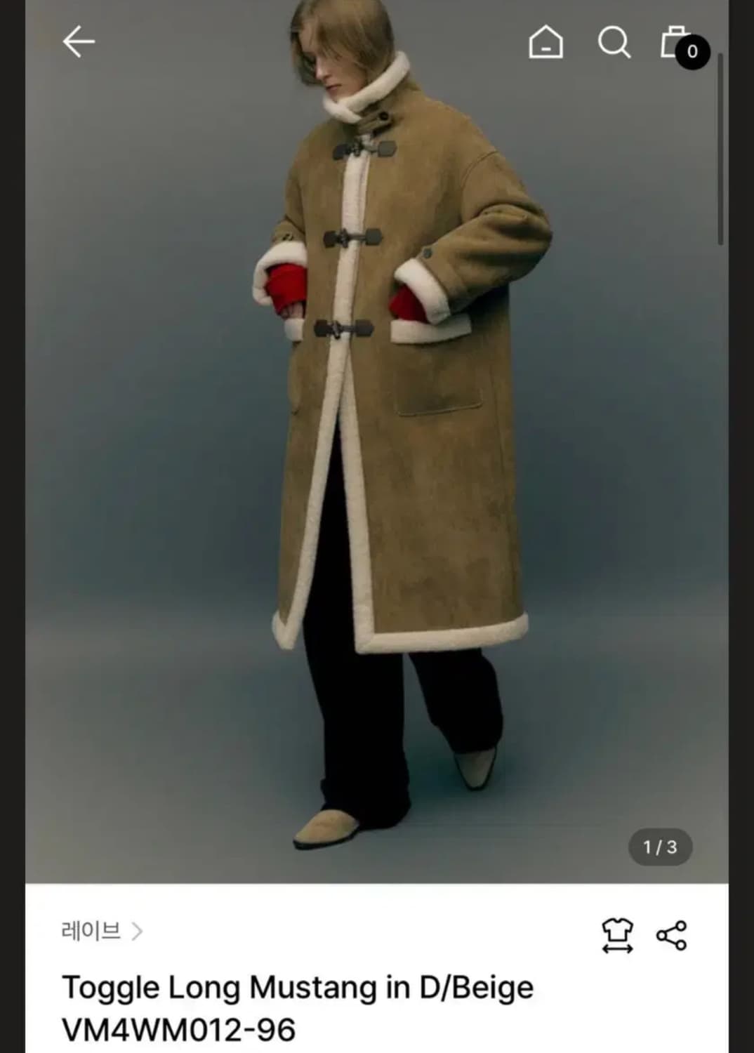 레이브 RAIVE 토글롱무스탕 Toggle Long Mustang 상품이미지1