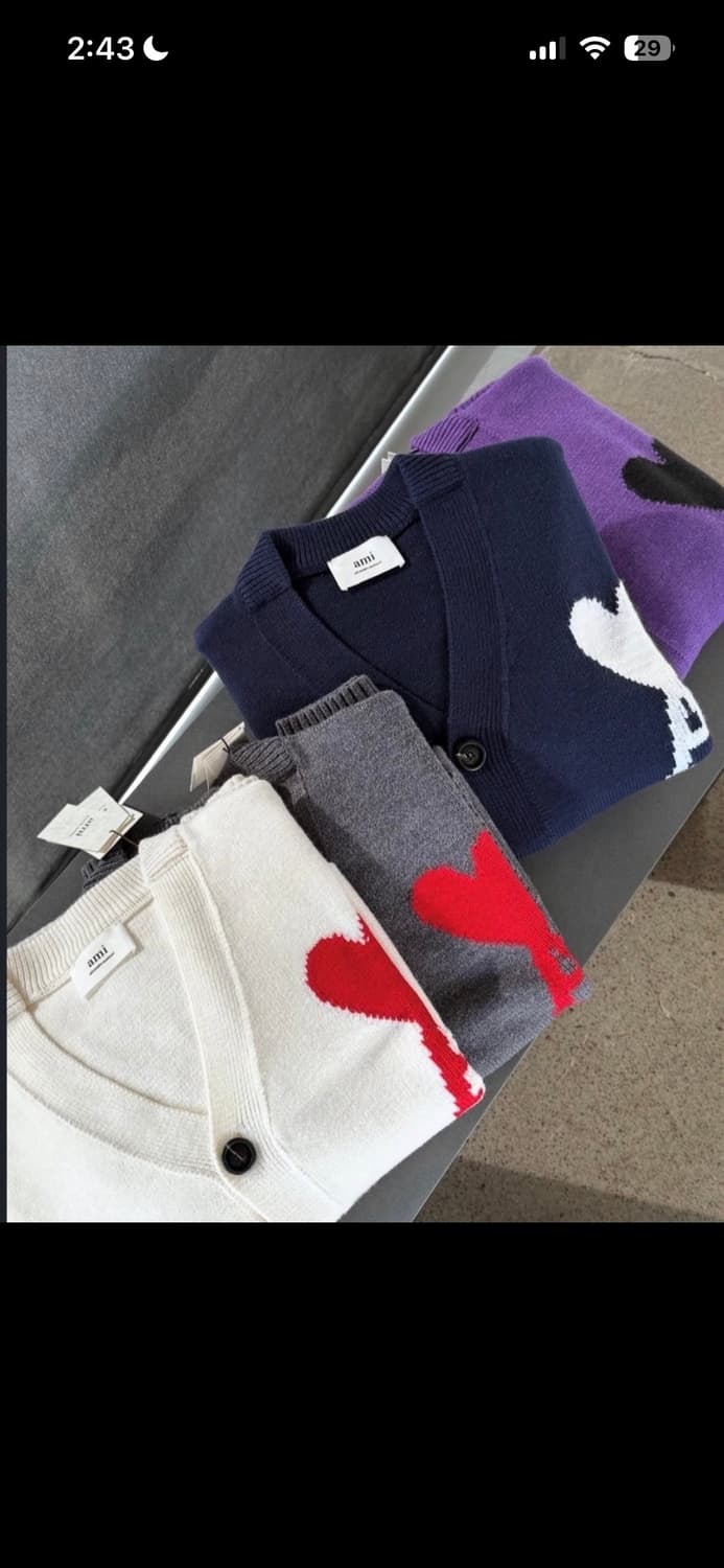🔥[새상품/정품]🔥아미 빅하트 로고 가디건 3 color 상품이미지2