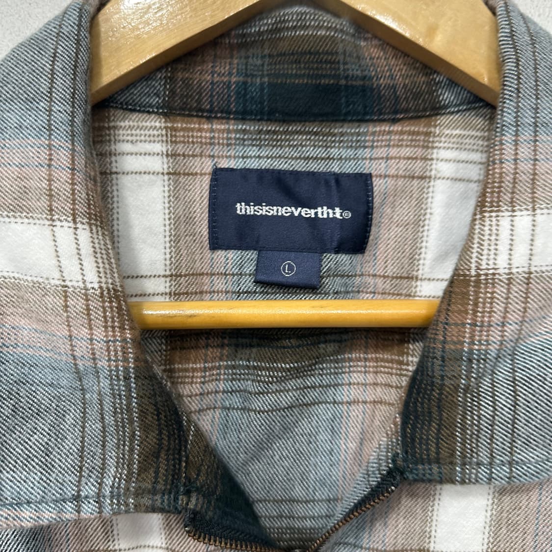 디스이즈네버댓 플란넬 집업 셔츠 상품이미지3