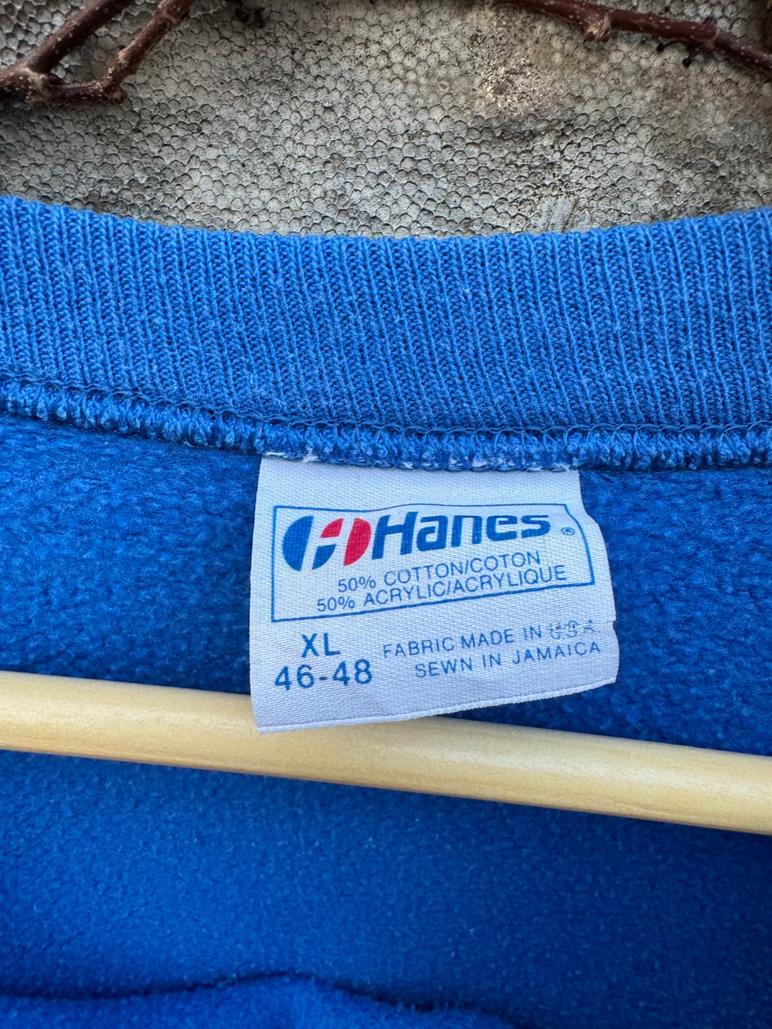 90s 헤인즈 빈티지 프린팅 페이딩 스웻 셔츠 맨투맨 블루 xl 상품이미지4