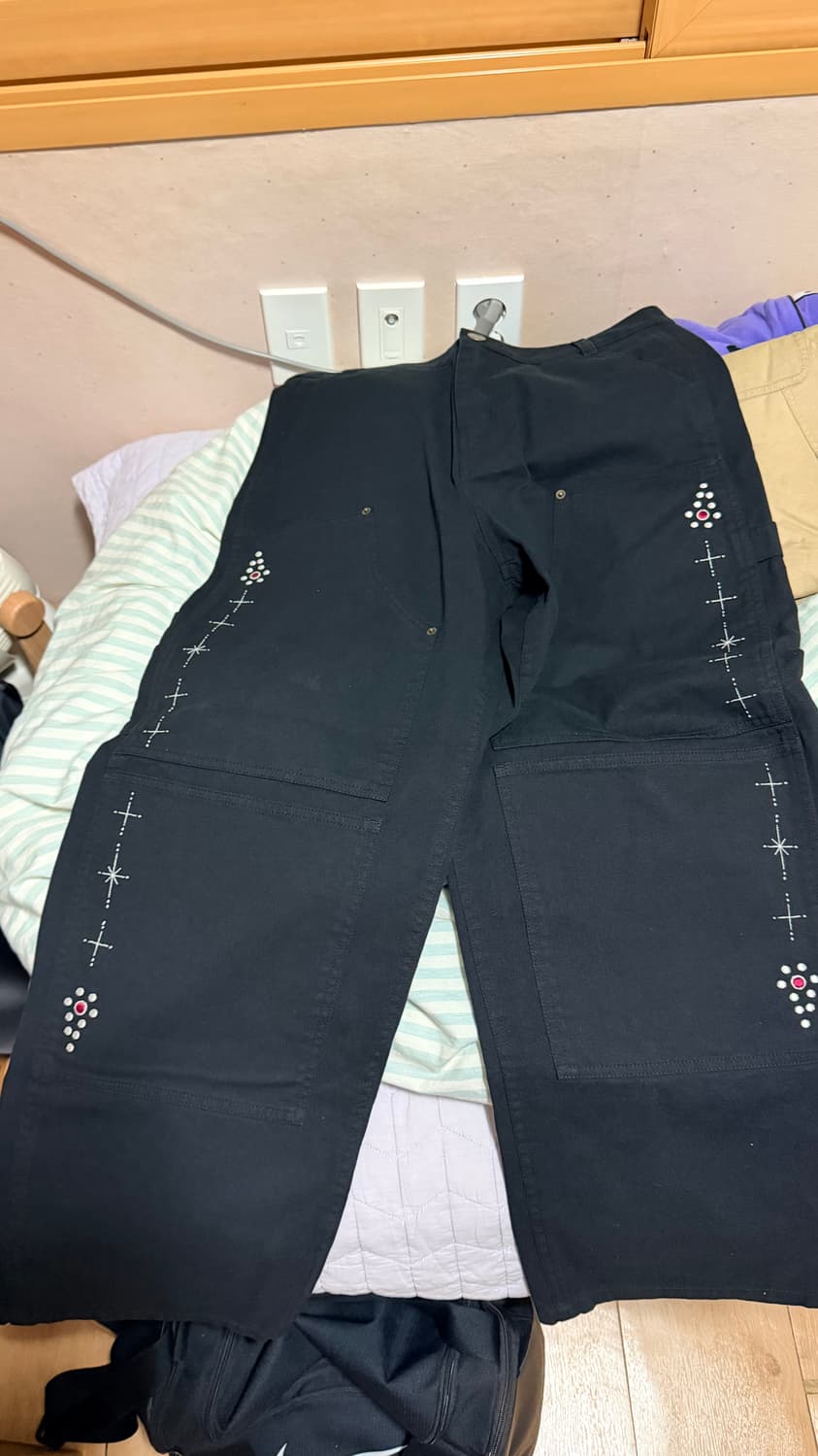 아오이로 페이크 스터드 더블니 블랙 상품이미지1