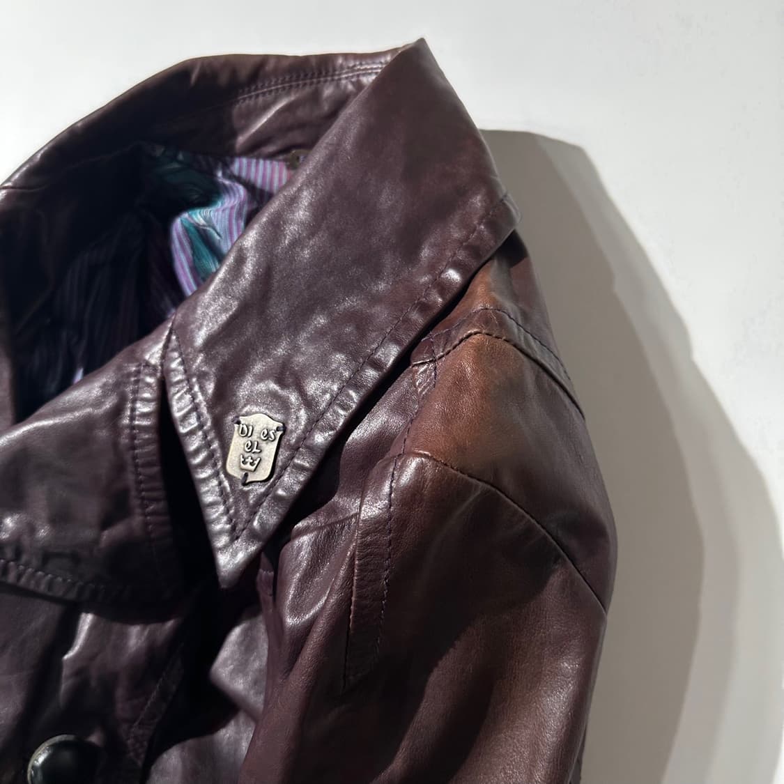 (매장판) 디젤 램스킨 레더 더블 트렌치 코트 상품이미지6