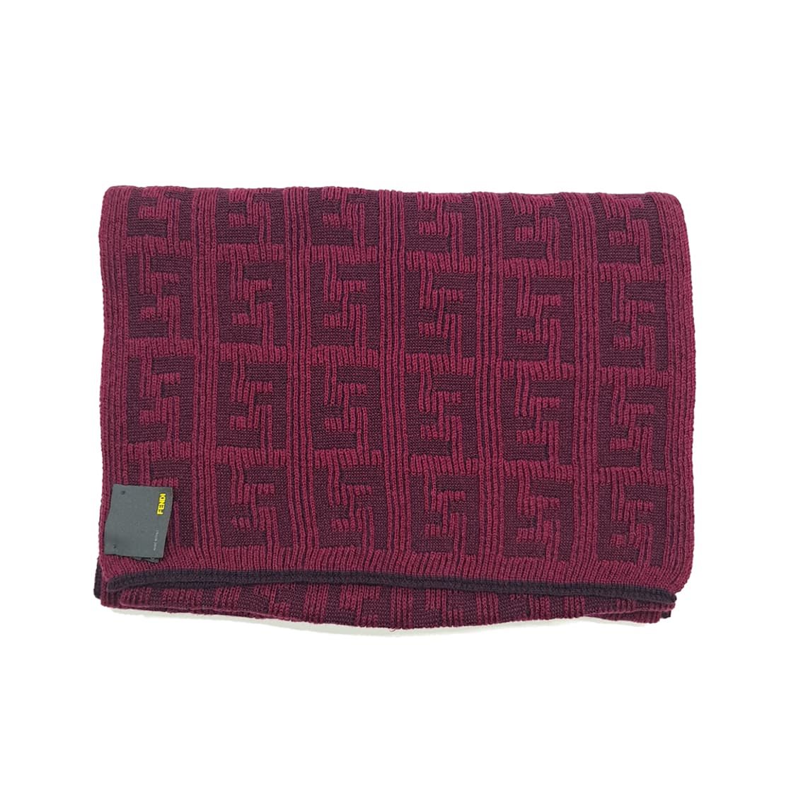 MX169 펜디 FF 모노그램 버건디 울 목도리 머플러 상품이미지8