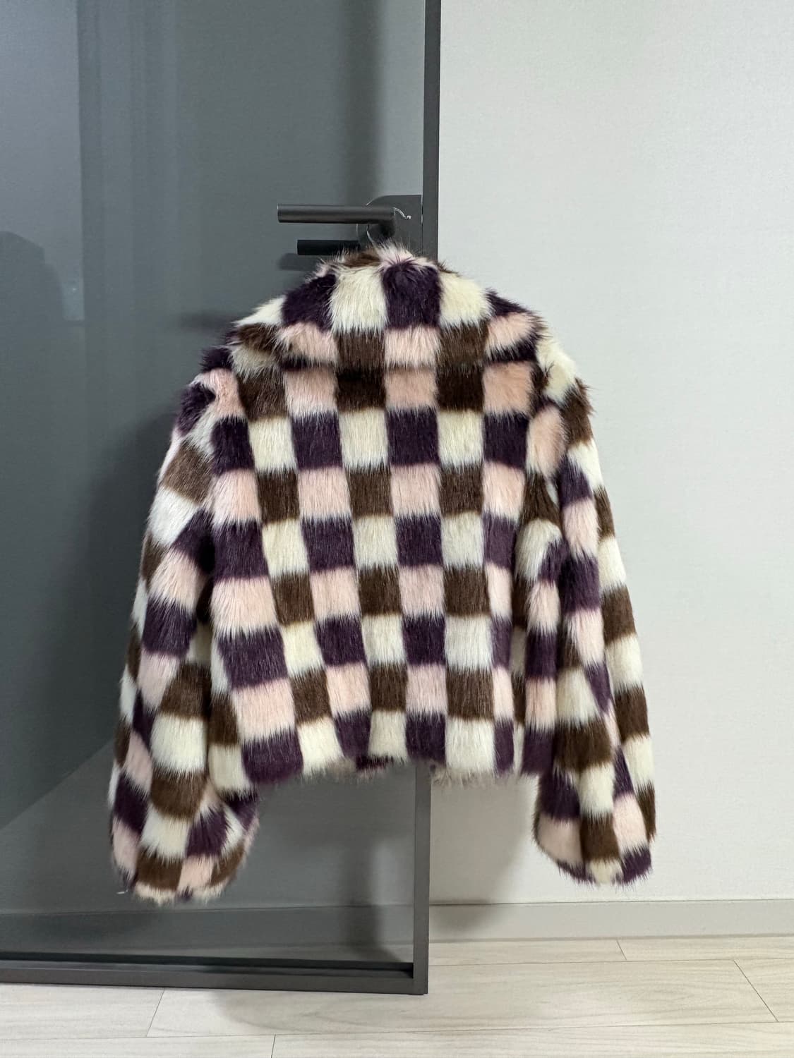 쉬림프 체크 퍼 아우터 8사이즈 상품이미지4