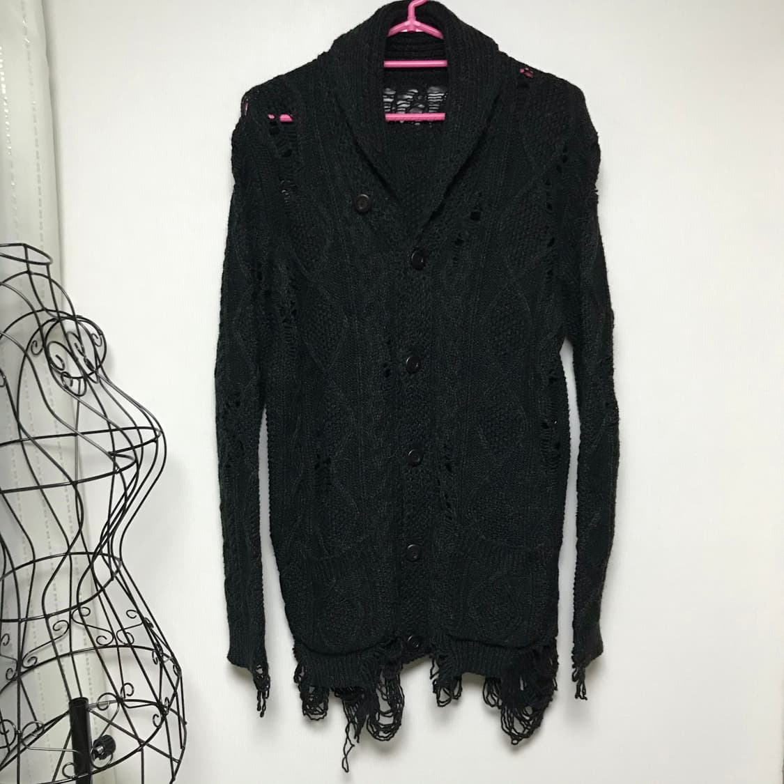 미하라야스히로 데미지 니트 가디건 상품이미지1