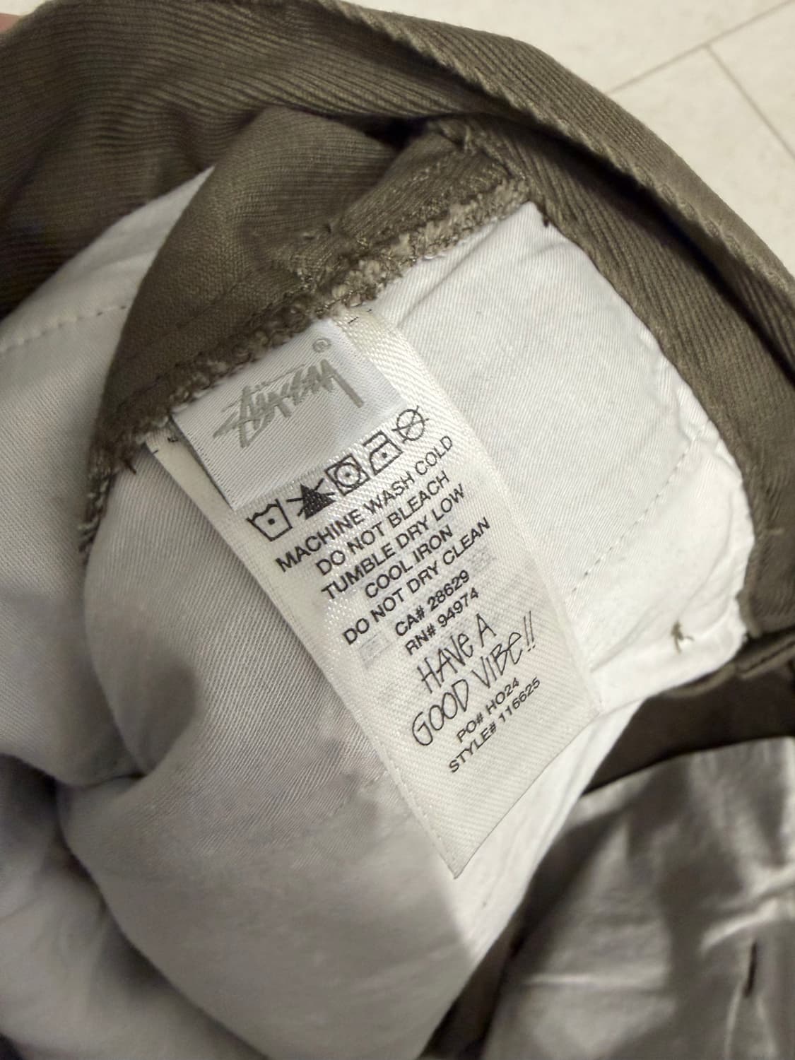 스투시 트윌 워크기어 트라우저 surplus green 30size 상품이미지3