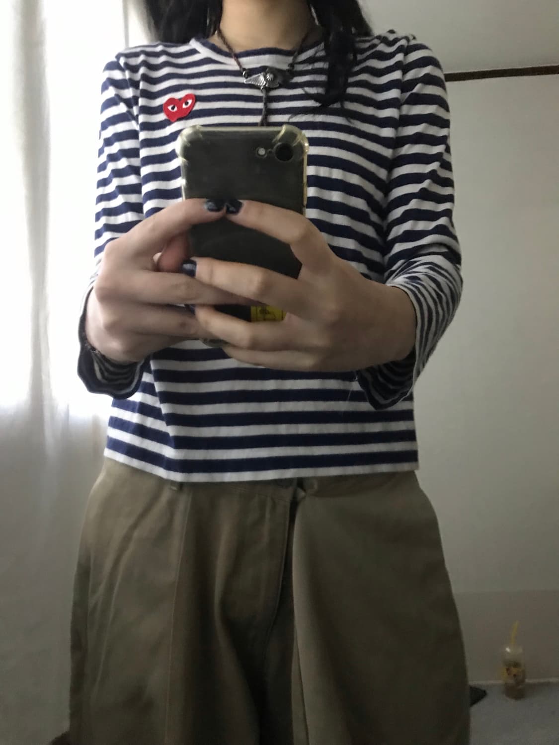 꼼데가르송 네이비 스트라이프 롱슬리브 상품이미지3