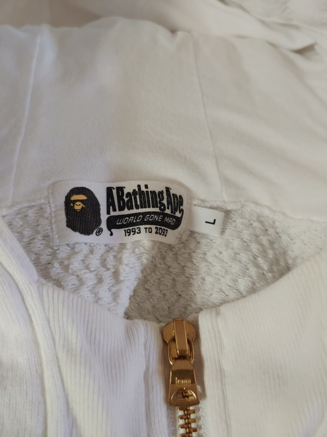 [L] 베이프 2020SS 닌자 마스크 후드집업 화이트 상품이미지7