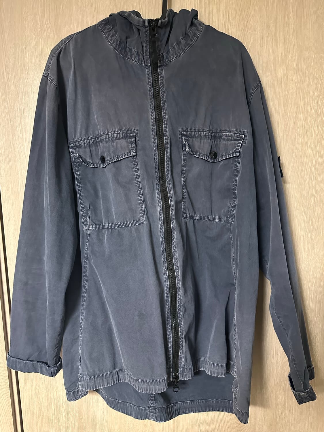 스톤아일랜드 가먼트다잉 후드 집업 자켓 XXL 상품이미지1