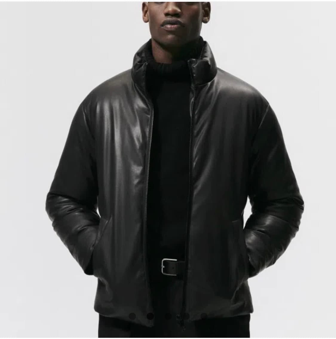 ZARA 자라 에코 레더 패딩 점퍼 상품이미지1