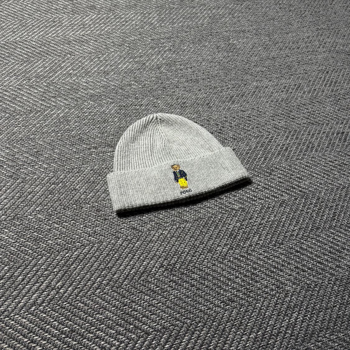 폴로랄프로렌 베어 곰돌이 그레이 비니 캡 OS 상품이미지1