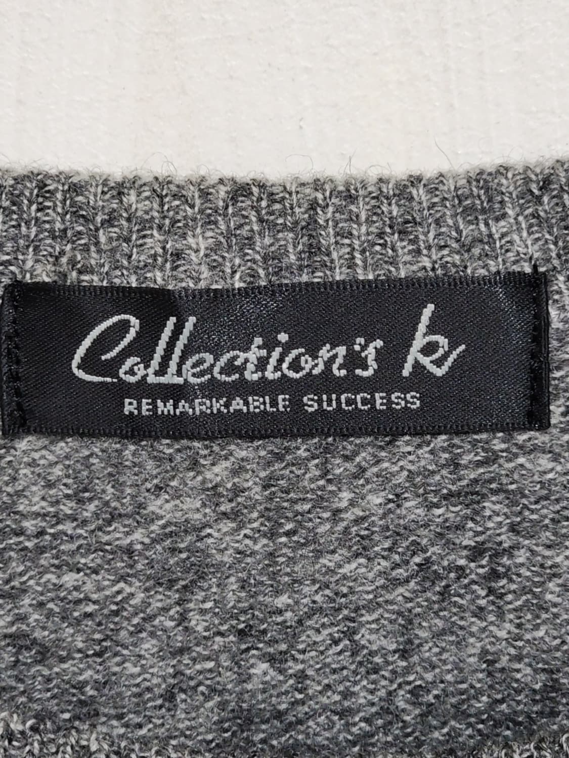 (L) 캐시미어 니트 차콜 스웨터 무지 라운드 캐주얼  상품이미지3