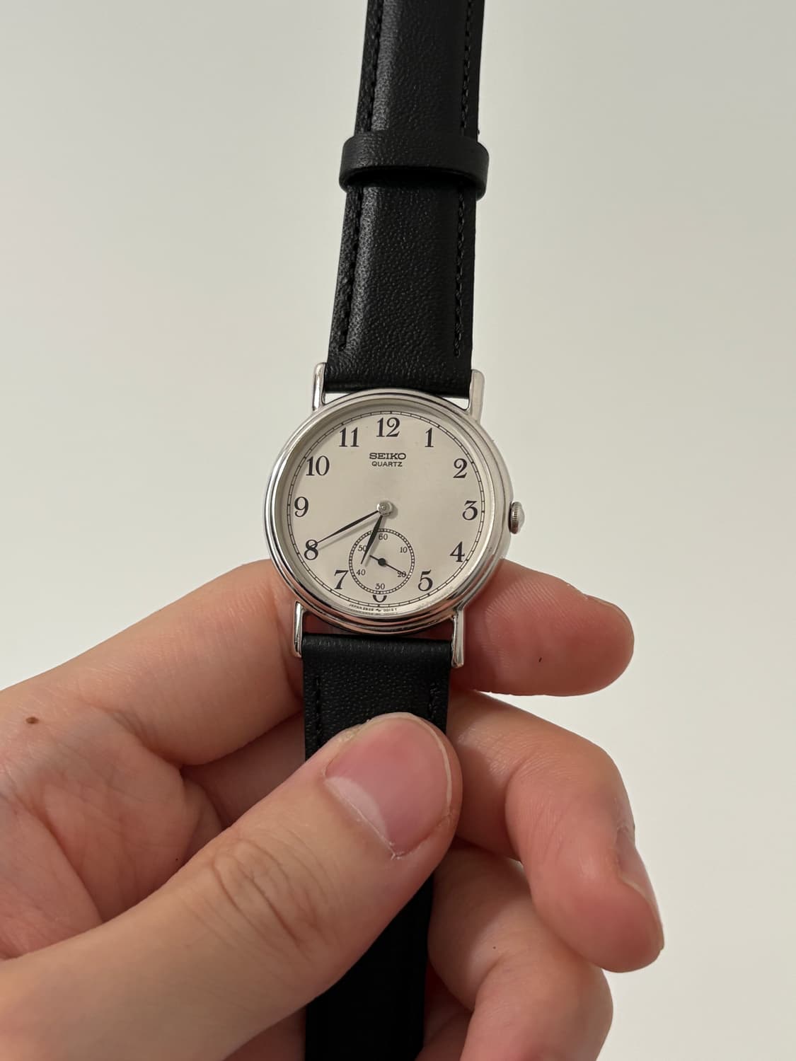 80s chariot small seconds silver quartz 상품이미지3