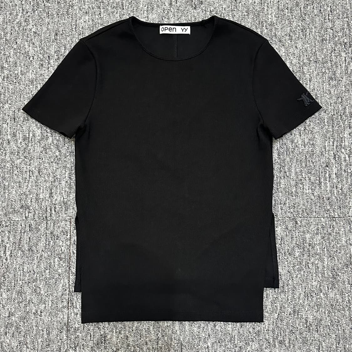 Open yy 오픈와이와이 사이드 반팔티셔츠 Ribbed 상품이미지1