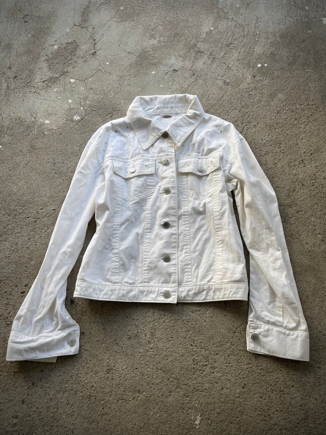 Beads white denim jacket 상품이미지3