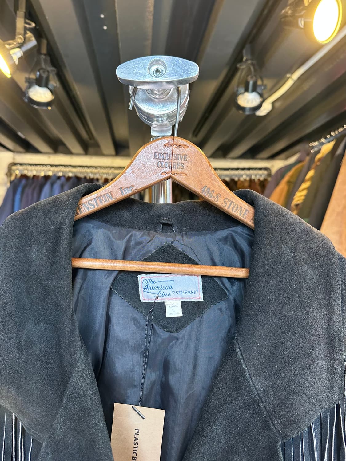 90s 헤비리얼레더 스웨이드 프린지 자켓 상품이미지3