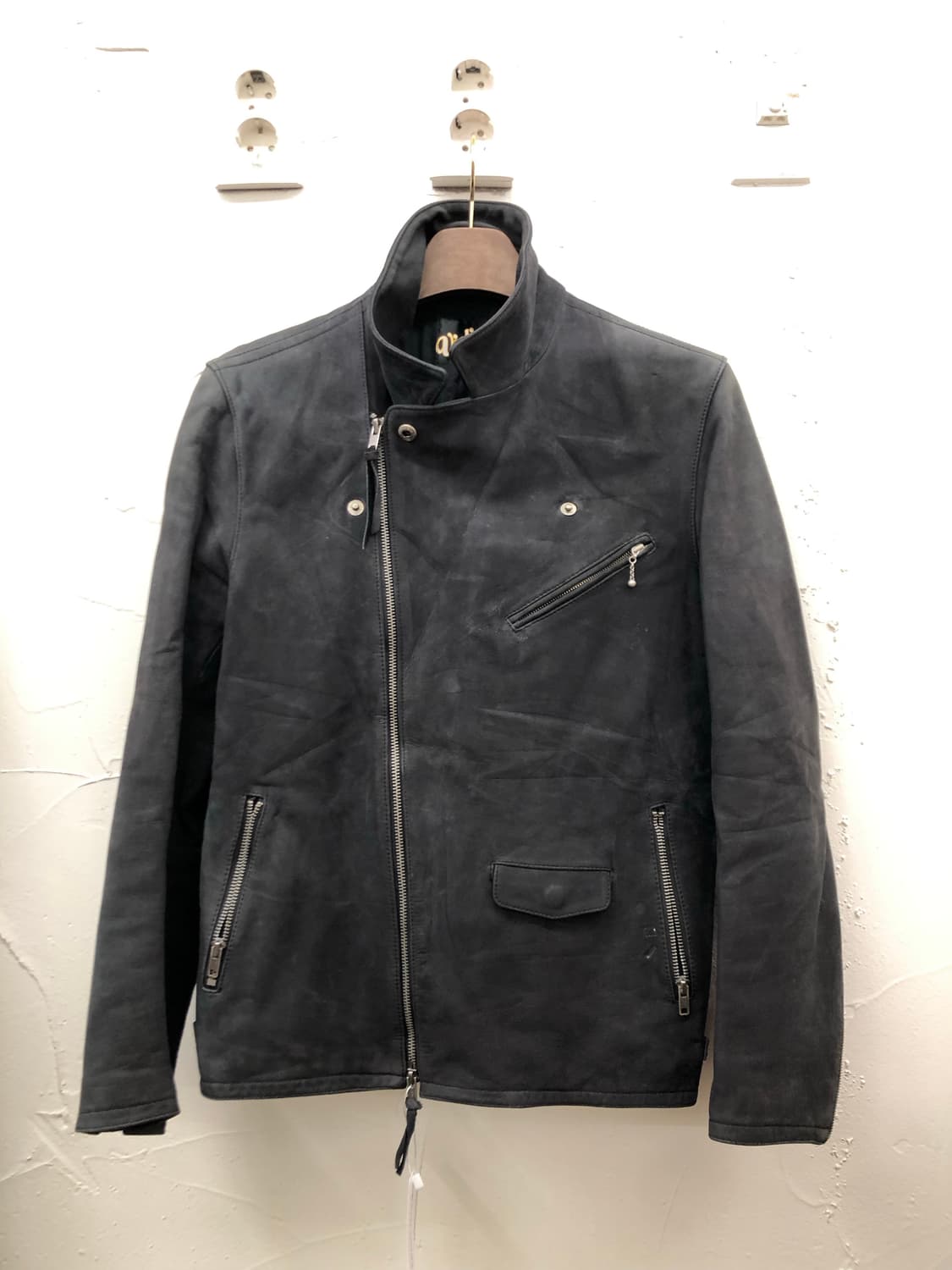 victim 소가죽 스웨이드 라이더 자켓 상품이미지3