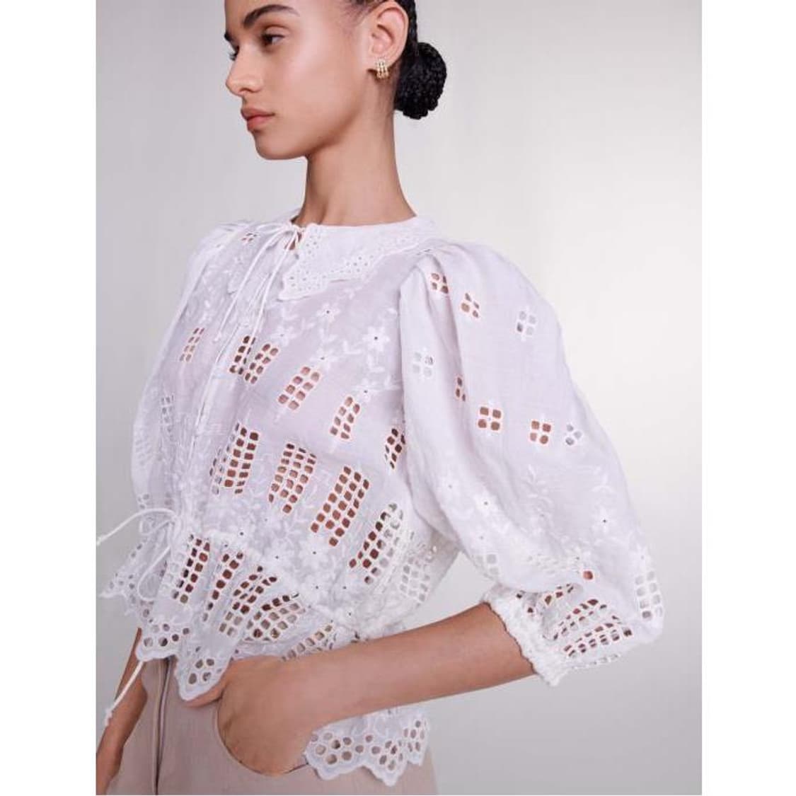 마쥬 오픈워크 자수 블라우스 상품이미지3