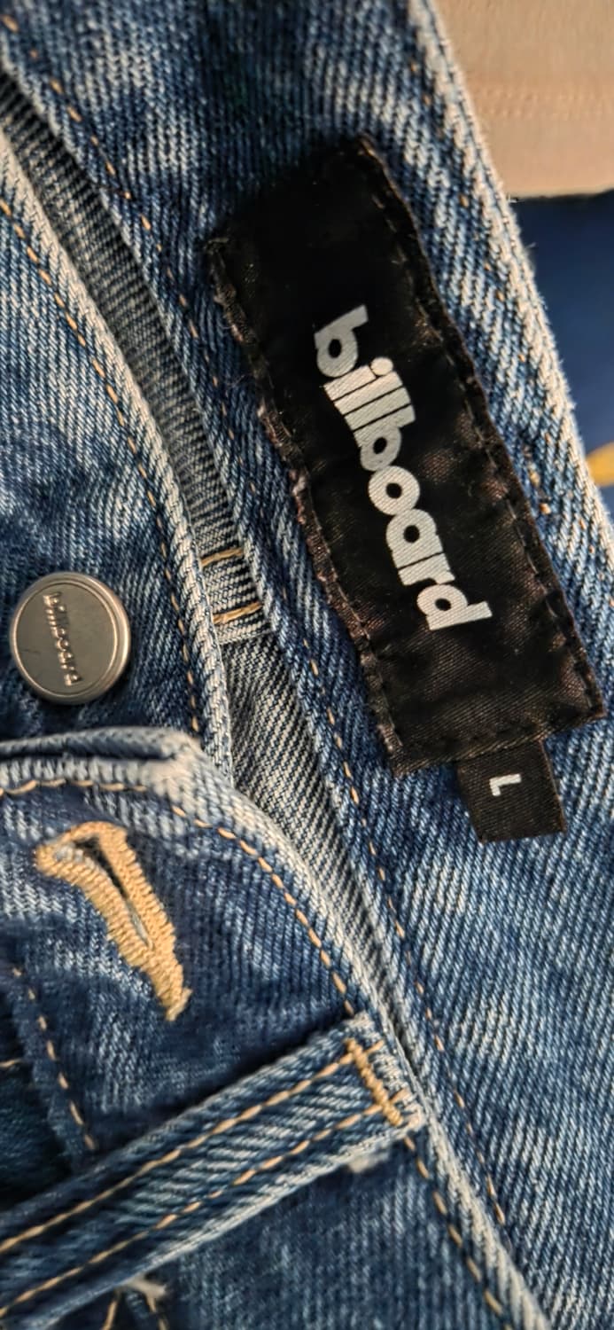 브랜드 빌보드 카펜터 와이드 인디고 데님팬츠 중청 청바지 남자바지 사계절 상품이미지2