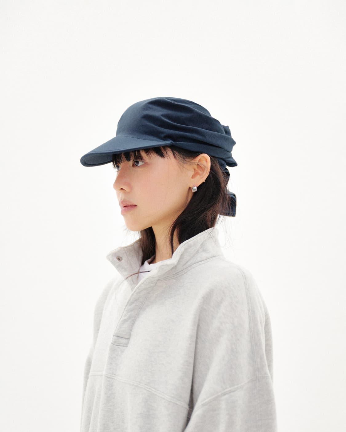sepia scarf cap navy 상품이미지2