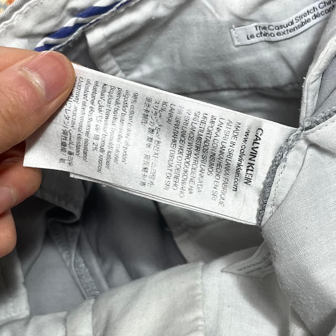캘빈클라인 그레이 치노팬츠 남성 W32L30 상품이미지3