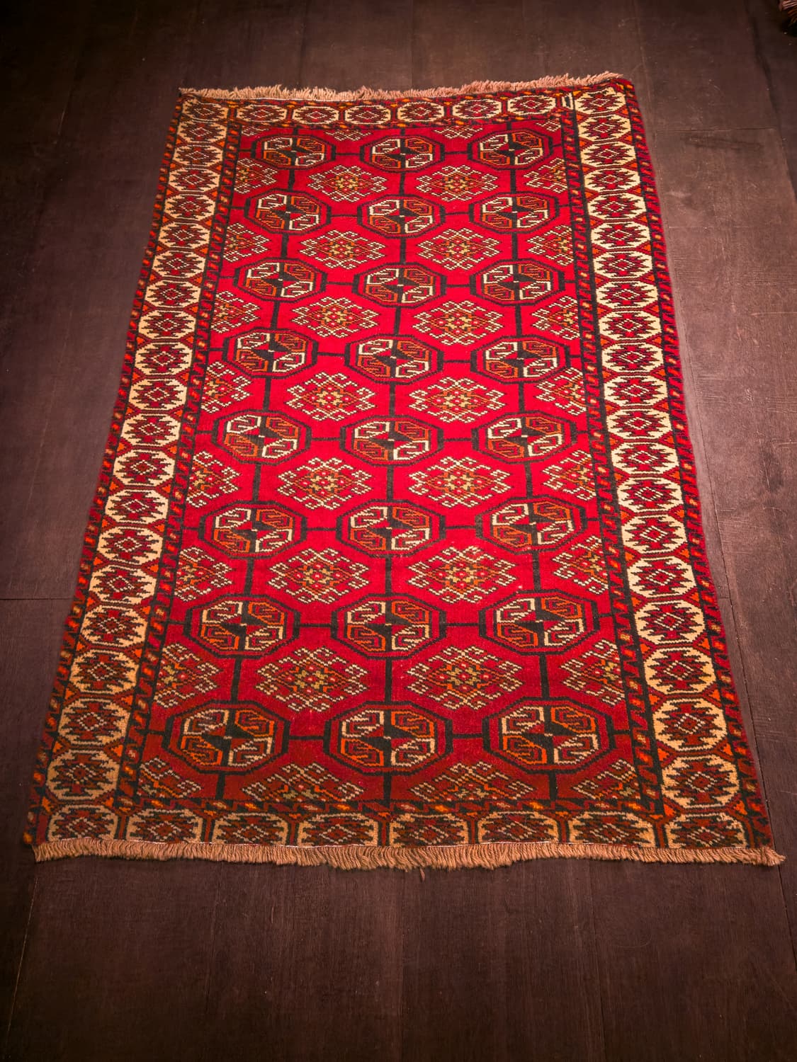 Tekke Gul Vintage Tribal Rug 상품이미지3