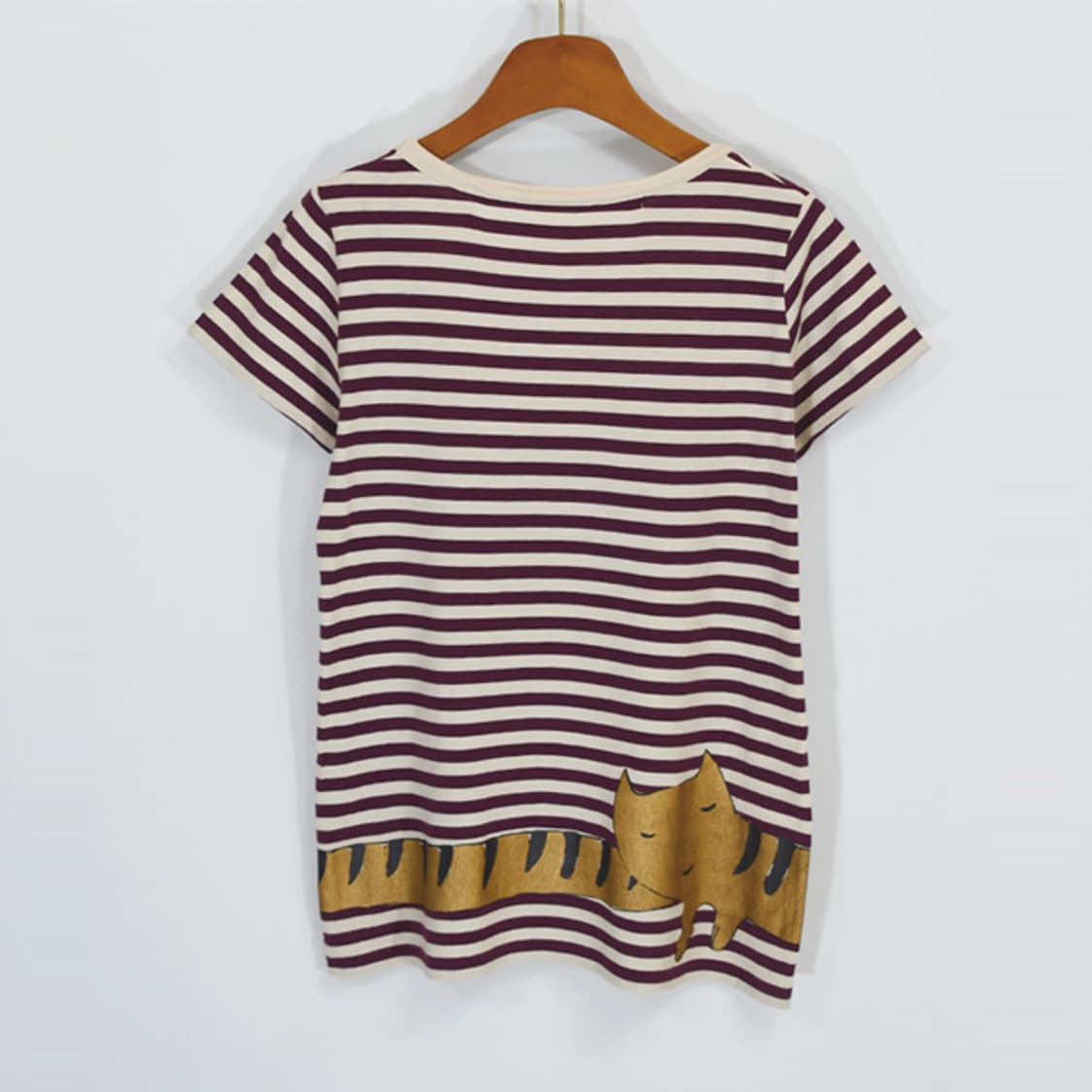 Tsumori Chisato 스트라이프캣프린트티셔츠 상품이미지2