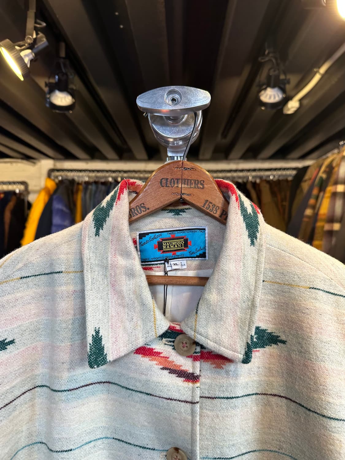 90s Maurizio Ramani 울 아즈텍 웨스턴 코트  상품이미지3