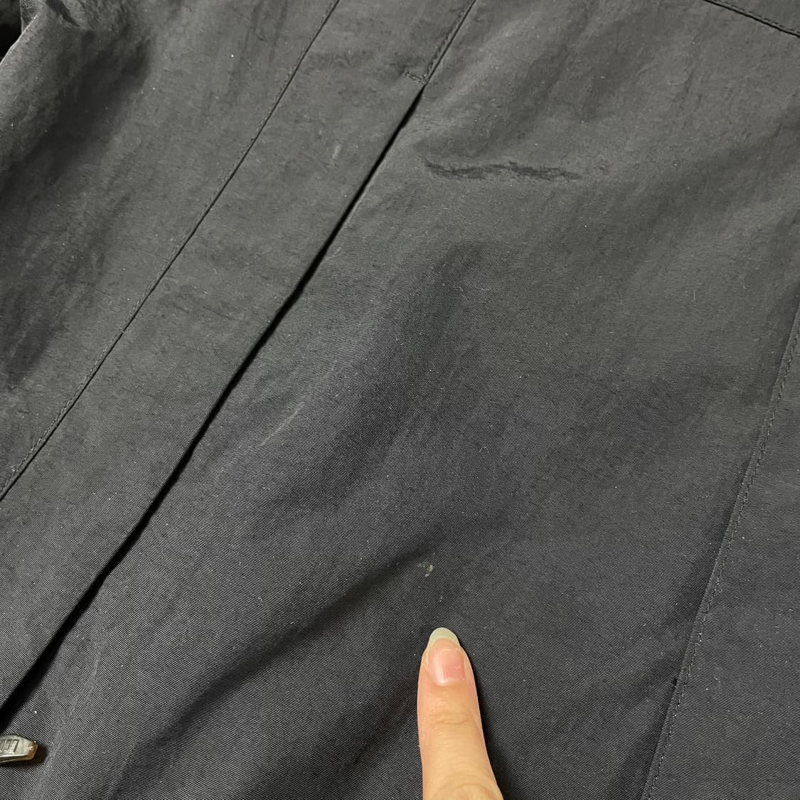 아식스 블랙 나일론 바람막이 자켓 95 상품이미지7