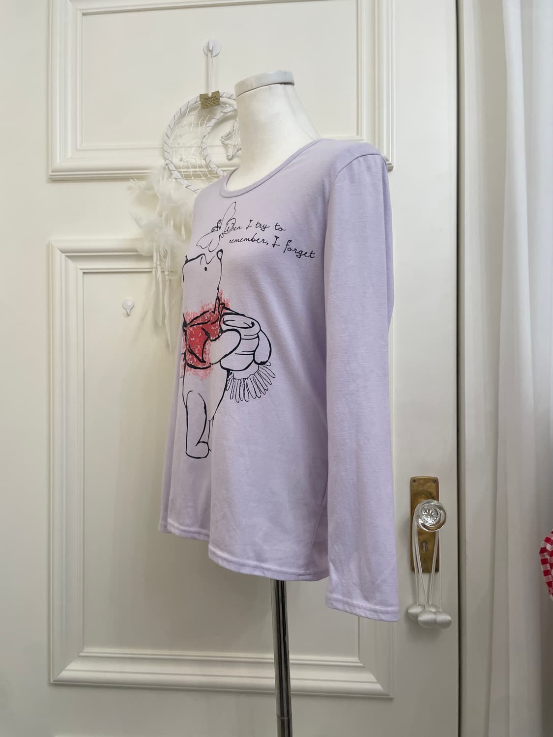 DISNEY pooh red glitter cute long sleeve 상품이미지2