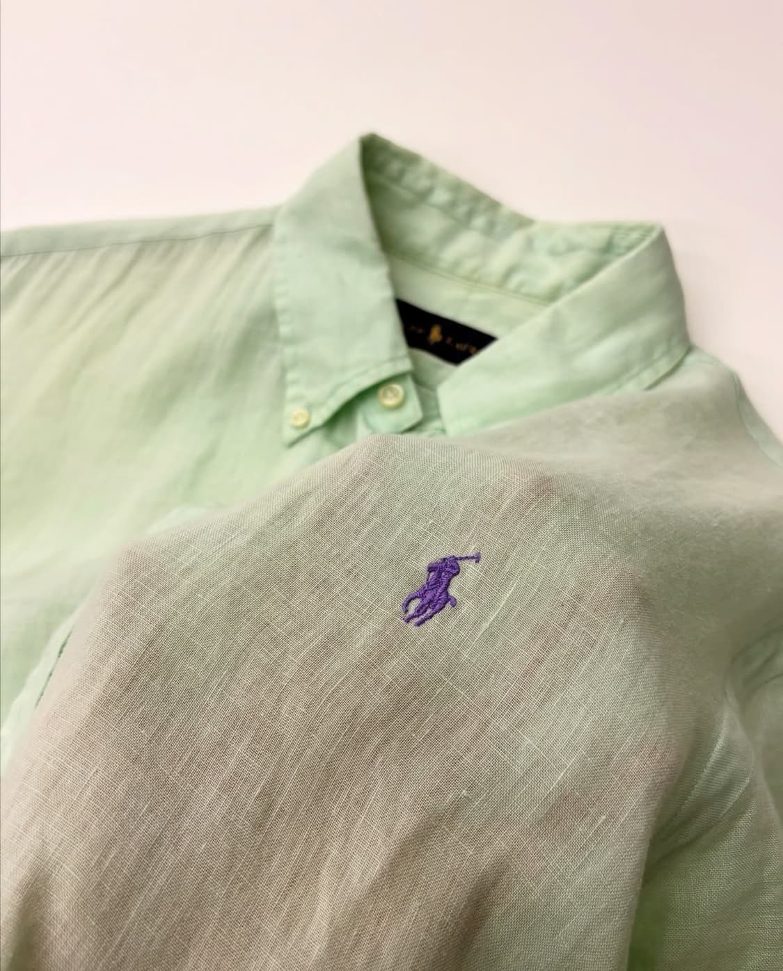 Polo 폴로랄프로렌 신형라벨 린넨 반팔 셔츠  상품이미지1