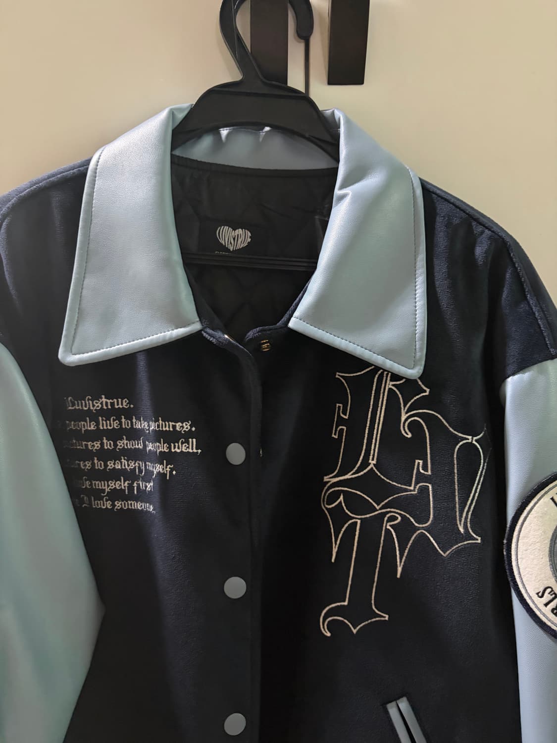 실착1회] 러브이즈트루 바시티자켓 MZ LVT VARSITY JACKET 상품이미지2