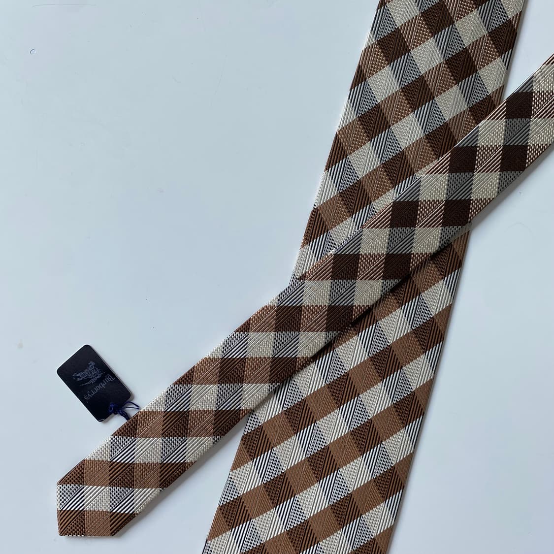 미사용품 택달린 버버리 심플로고 명품 정품 넥타이 (Burberry) 상품이미지4
