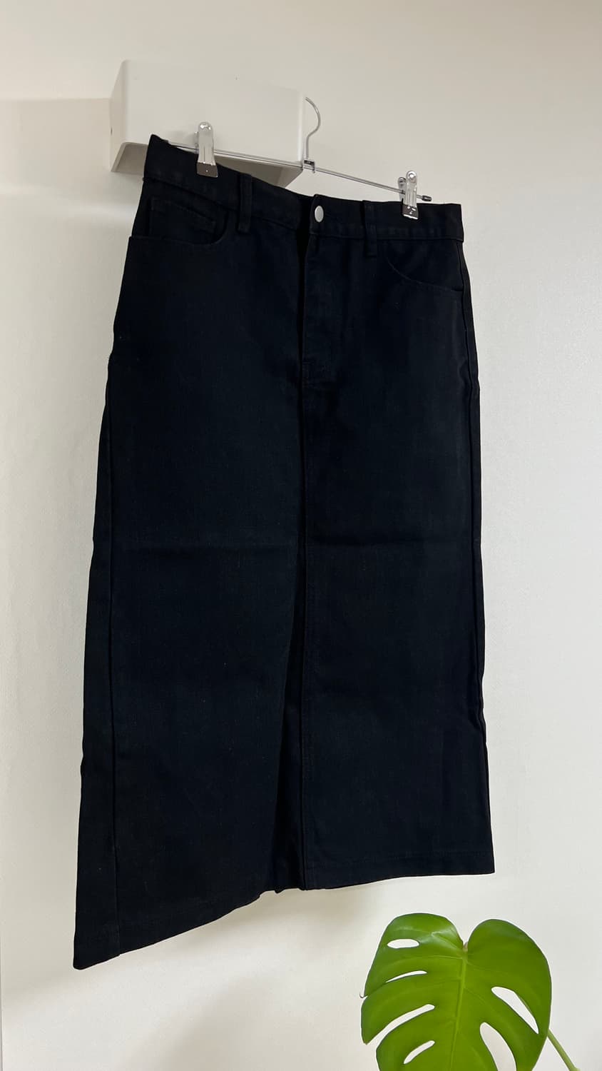 데님 롱 스커트 3종(화이트, 블랙, 베이지) 상품이미지3