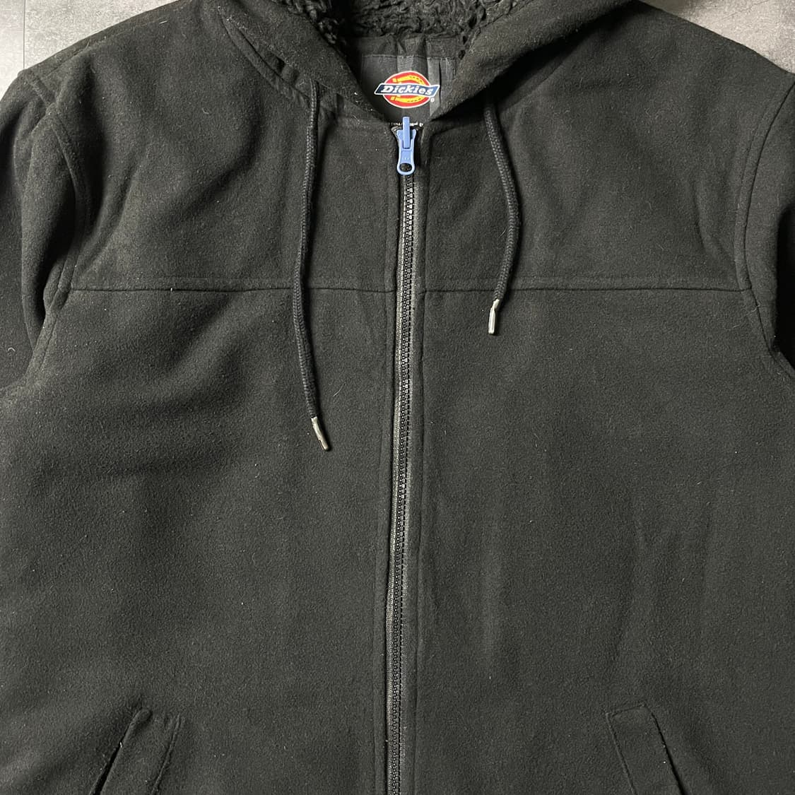 DICKIES 디키즈 빈티지 블랙 울 셰르파 후드 집업 A00805 상품이미지3