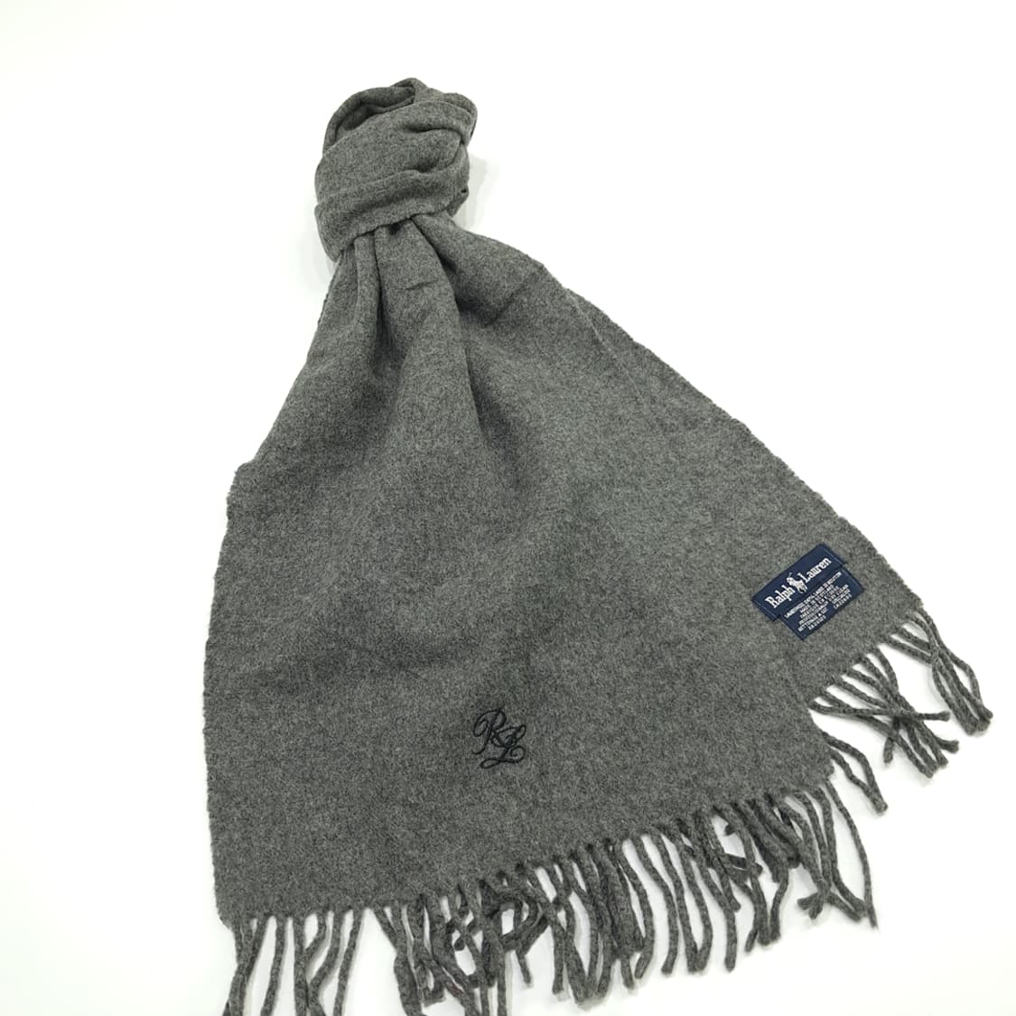 MX143 폴로 랄프로렌 그레이 램스울 목도리 머플러 상품이미지2