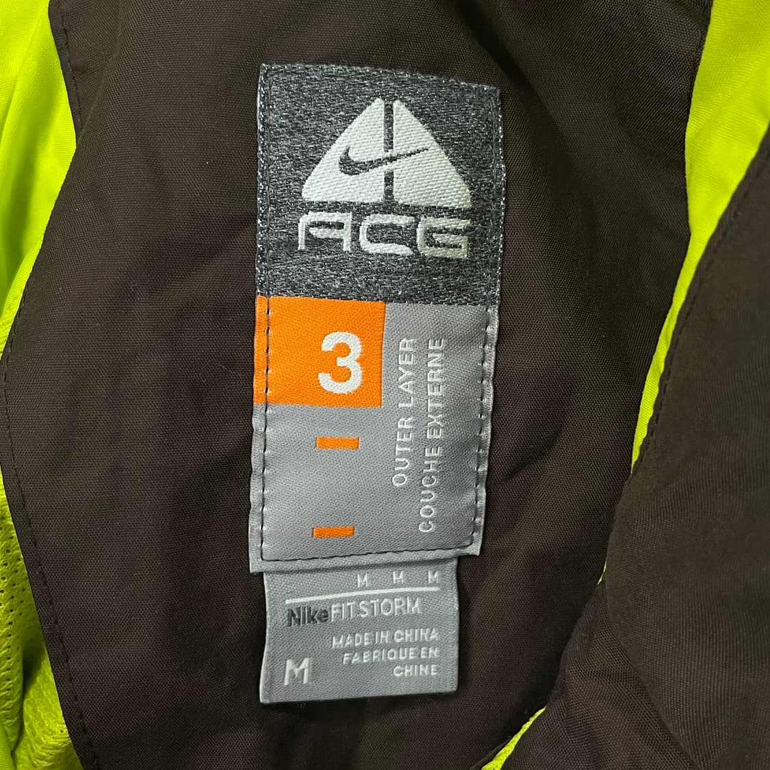 [정품/M] 나이키 ACG 바람막이 자켓 형광 레드 브라운 b16 상품이미지5