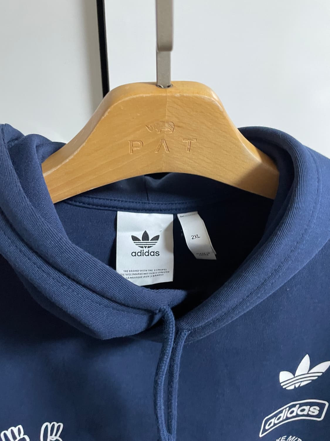 아디다스 후드 티셔츠 네이비 2XL 상품이미지3