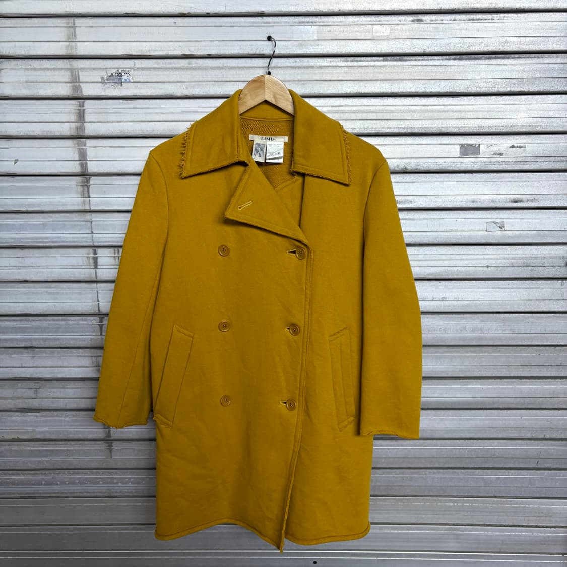 LIMI feu 머스타드 코튼 더블 브레스티드 코트 상품이미지1